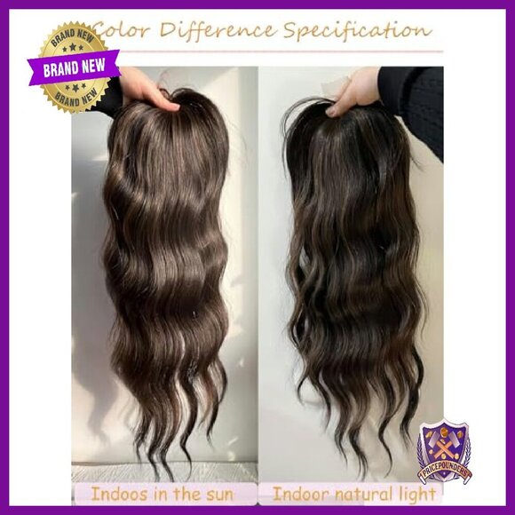 20-Inch Synthetic Hair Topper with Clips for Volume & Thinning Hair main image 6